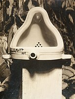 Marcel Duchamp, Fountain, 1917, photograph by Alfred Stieglitz