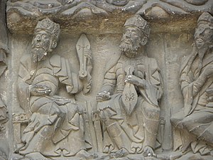 Image of Biblical Wise Men, Moissac Abbey (12th. c.)