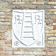 The Scaliger insignia on the Sirmione Castle