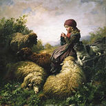 Shepherd Girl Knitting, 1859