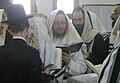 Grand Rabbi Shlomo Yosef Englard of Radzin Hoshana Rabbah in the Central Radziner Shul in Bnei Brak