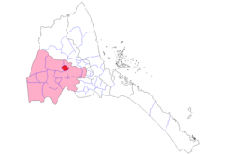 Map of Agordat in Eritrea