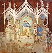 The Martyrdom of the Franciscans, painted by Ambrogio Lorenzetti in 1342, took place in Almaliq in 1339. The central ruler who ordered the killing was Ali-Sultan.[2][3]