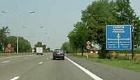 The A12 in the direction of Willebroek