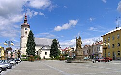 Slezské Square with the Church of Saint Nicholas