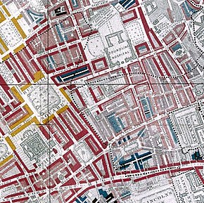 old map of Bloomsbury in London