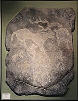 Animal hunting, 3000 BCE, Mongolia. National Museum of the Altai Republic