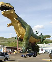 World's Largest Dinosaur in Drumheller, Alberta, Canada (2000)