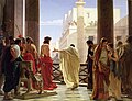 Pilate, trying and handing over Jesus, the King of the Jews, Mark 15:2