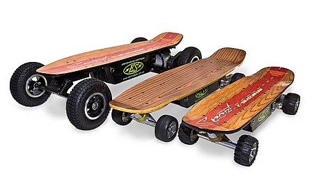 Various electric skateboards