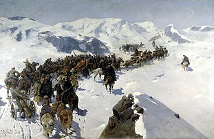 Count Argutinsky crossing the Caucasian range. 1892