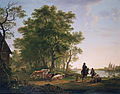 Scenery with trees and cattle near Dordrecht (c. 1800) by Jacob van Strij