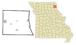 Location of La Belle, Missouri