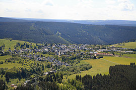 Meuselbach-Schwarzmühle und der Viehberg
