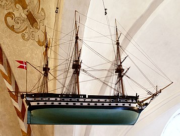 A model of this ship hangs in da:Odden Kirke, near the scene of the battle