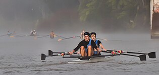 Rowers on the river