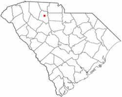 Location of Monarch Mill, South Carolina