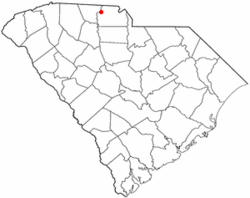 Location of Smyrna, South Carolina