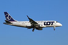 A LOT Embraer 170 in the 2010s livery.