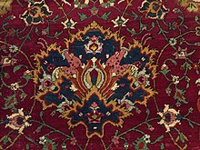 Safavid period carpet (detail): Shah Abbasi motif