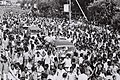 স্বৈরাচার নীপাত যাক// Shoirachar Nipat Jaak, Noor Hossain at Awami League Rally on 10 Nov 1987 Protest.