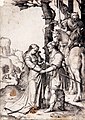 Saint George freeing the Princess by Lucas van Leyden (1508)