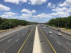 Southward view of the Garden State Parkway in Brick Township