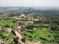 Aerial view of Golconda fort