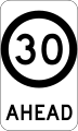 (G9-79) 30 km/h Speed Limit Ahead