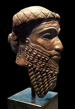 Bronze head of an Akkadian ruler, discovered in Nineveh in 1931, presumably depicting either Sargon or, more probably, Sargon's grandson Naram-Sin.[1][2]