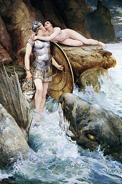 Perseus and Andromeda by Charles Napier Kennedy, 1892