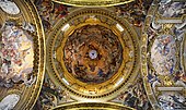 Dome of the Church of the Gesù (Rome), made in 1674 by Giovanni Battista Gaulli