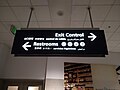 Sign in English, Chinese, Japanese, Spanish, and Arabic at Detroit Metropolitan Airport.