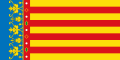 Flagge der Stadt Valencia und Region Valencia