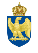 Smaller coat of arms of a French Prince during the Napoleonic Wars.