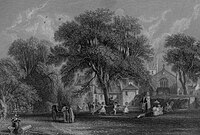 A view of Mauchline and the house of Gavin Hamilton in 1840.[7]