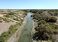 The Pecos River flowing south of Grandfalls, Texas