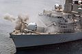 HMS Argyll firing during an exercise in the Middle East