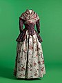 Dress c. 1770–1800, chintz and printed cotton