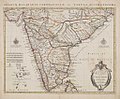 A map in which the entire western coast of India is termed as Malabar Coast (drawn in the mid-18th century CE)