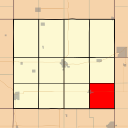 Location in Chickasaw County