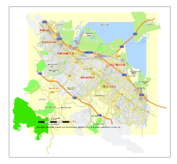 Menlo Park street map, California