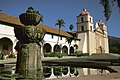 Image 8Mission Santa Barbara, founded in 1786, was the first mission to be established by Fermín de Lasuén. (from History of California)