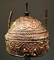 Helmet made of iron, bronze, and coral