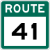 Route 41 marker