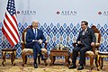 Prime Minister Hun Sen meets with President Joe Biden during the ASEAN Summit in Phnom Penh on November 12, 2022.