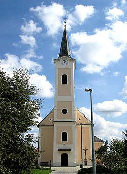 Catholic Church of Holy Trinity in village of Rovisce in Croatia