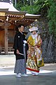 Couple married in a Shinto ceremony in Takayama, Gifu prefecture