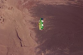 Salt evaporation ponds in the Atacama Desert