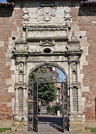 Renaissance door of the old city hall of Toulouse.